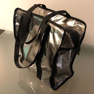 Metallic Silver Tote
